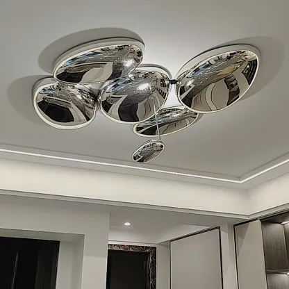 Alessio Unusual Metal Acrylic Ceiling Light Living Room Dining Room