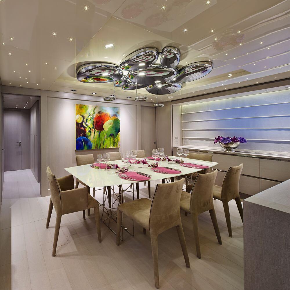 Alessio Unusual Metal Acrylic Ceiling Light Living Room Dining Room