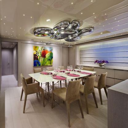 Alessio Unusual Metal Acrylic Ceiling Light Living Room Dining Room