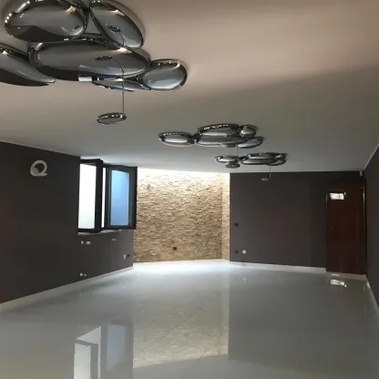 Alessio Cobblestone Style Metal Acrylic Ceiling Light Living Room
