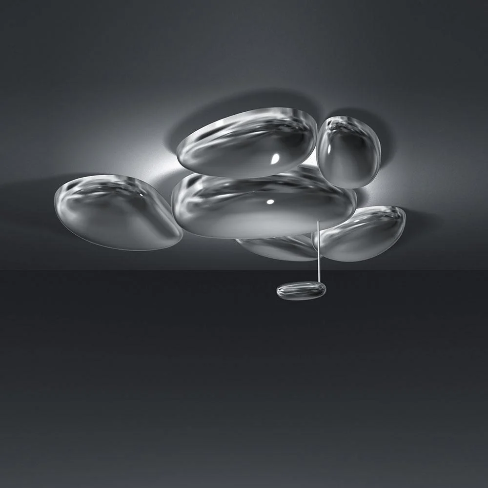 Alessio Cobblestone Style Metal Acrylic Ceiling Light Living Room