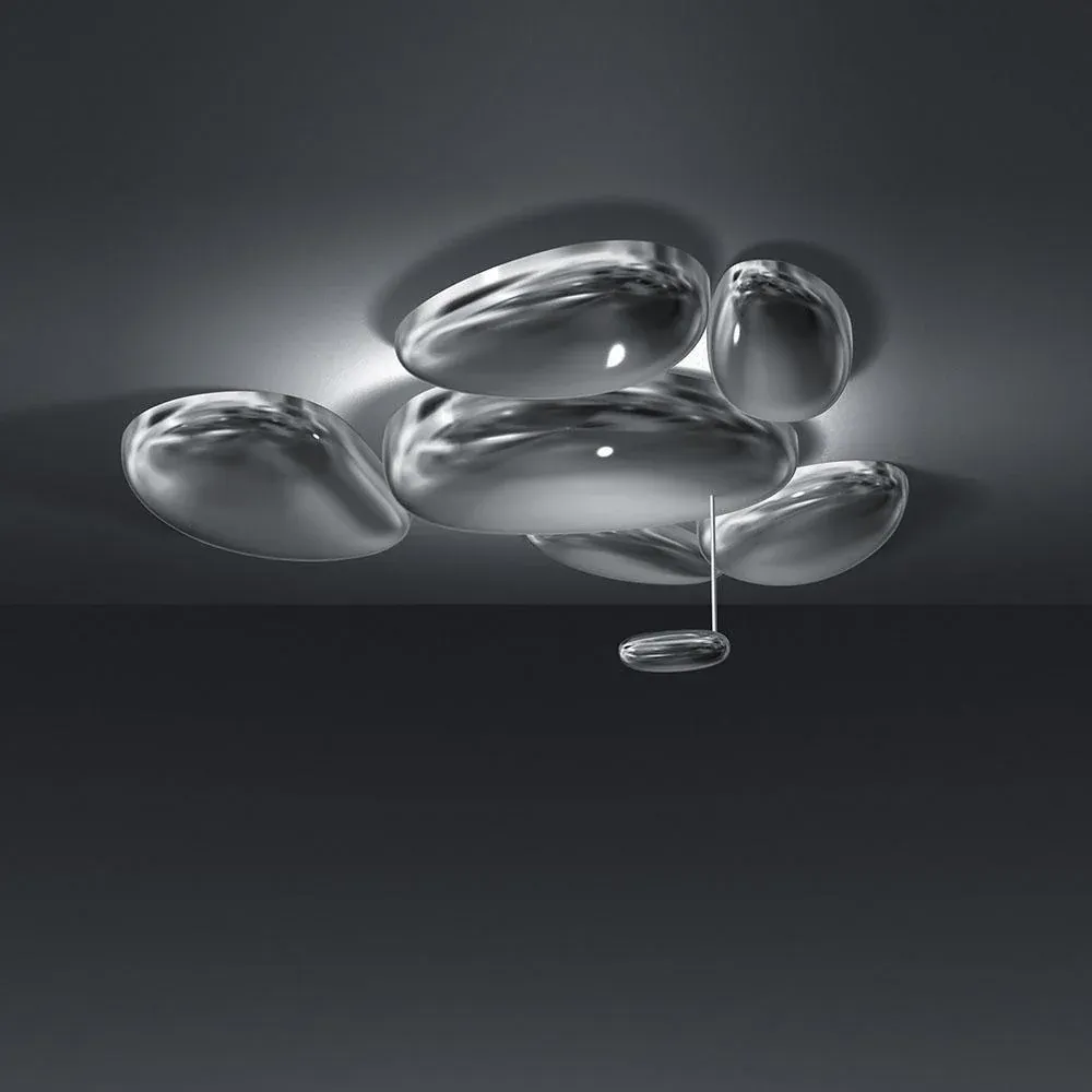 Alessio Cobblestone Style Metal Acrylic Ceiling Light Living Room