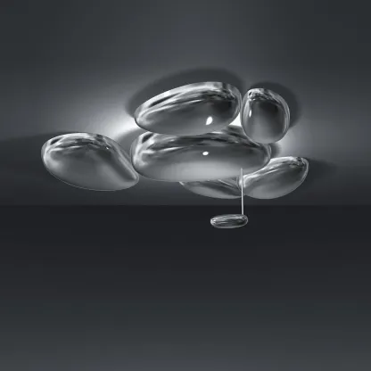 Alessio Cobblestone Style Metal Acrylic Ceiling Light Living Room