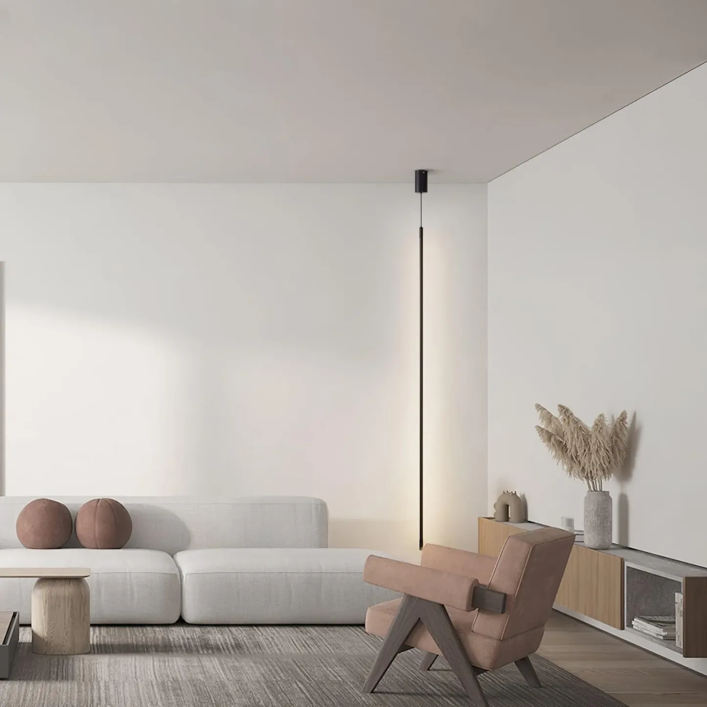 Edge Slim line Metal PMMA Floor Lamp Living Room Bedroom