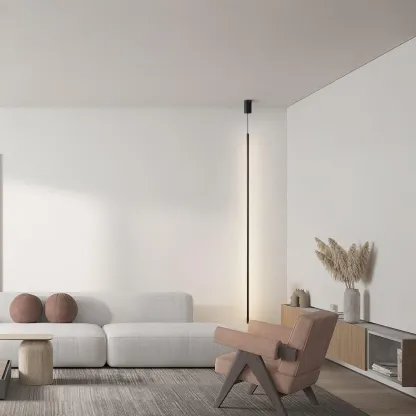 Edge Slim line Metal PMMA Floor Lamp Living Room Bedroom