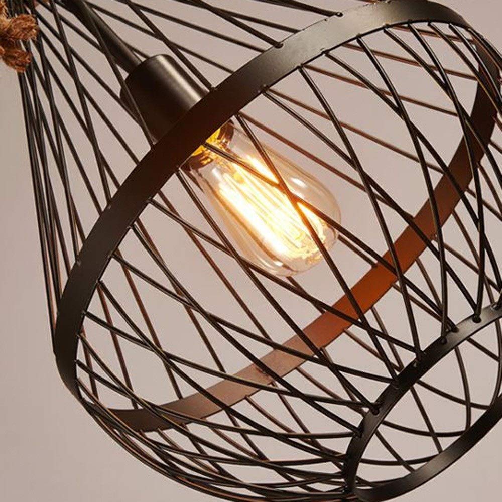Epoch Industrial LED Pendant Light Black Metal Living Room