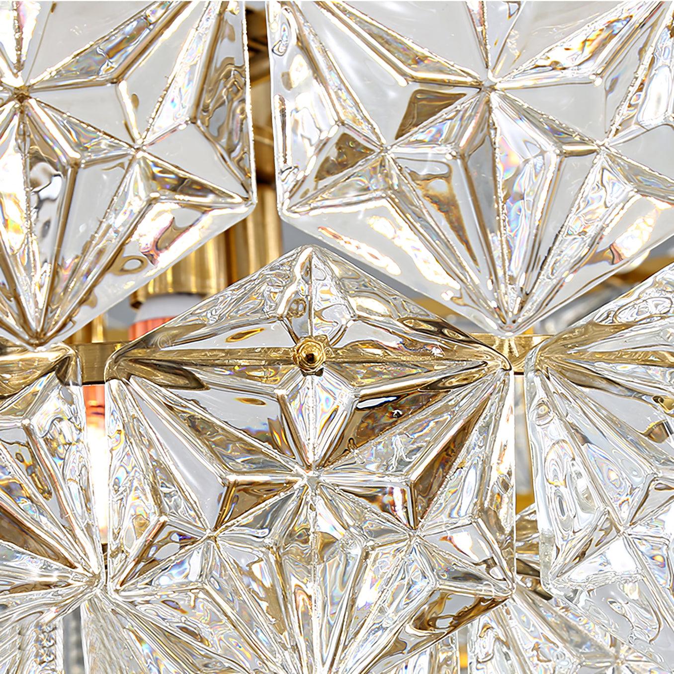 Marilyn Snowflake Gorgeous Metal Glass Chandelier Bedroom Living Room