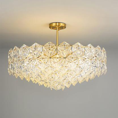 Marilyn Snowflake Gorgeous Metal Glass Chandelier Bedroom Living Room