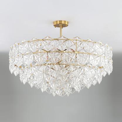 Marilyn Snowflake Gorgeous Metal Glass Chandelier Bedroom Living Room