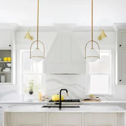 Alessio Vintage Ball Metal Brass Glass Pendant Light Living Room Dining Room