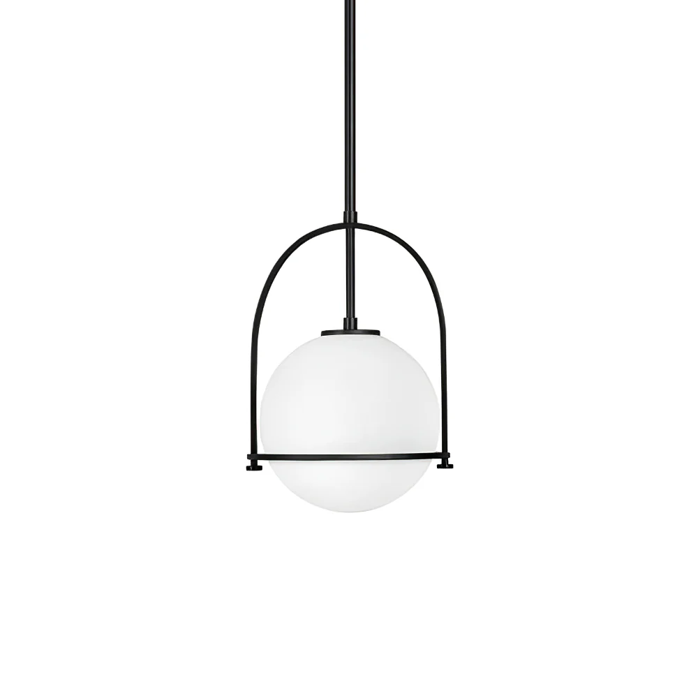 Alessio Vintage Ball Metal Brass Glass Pendant Light Living Room Dining Room