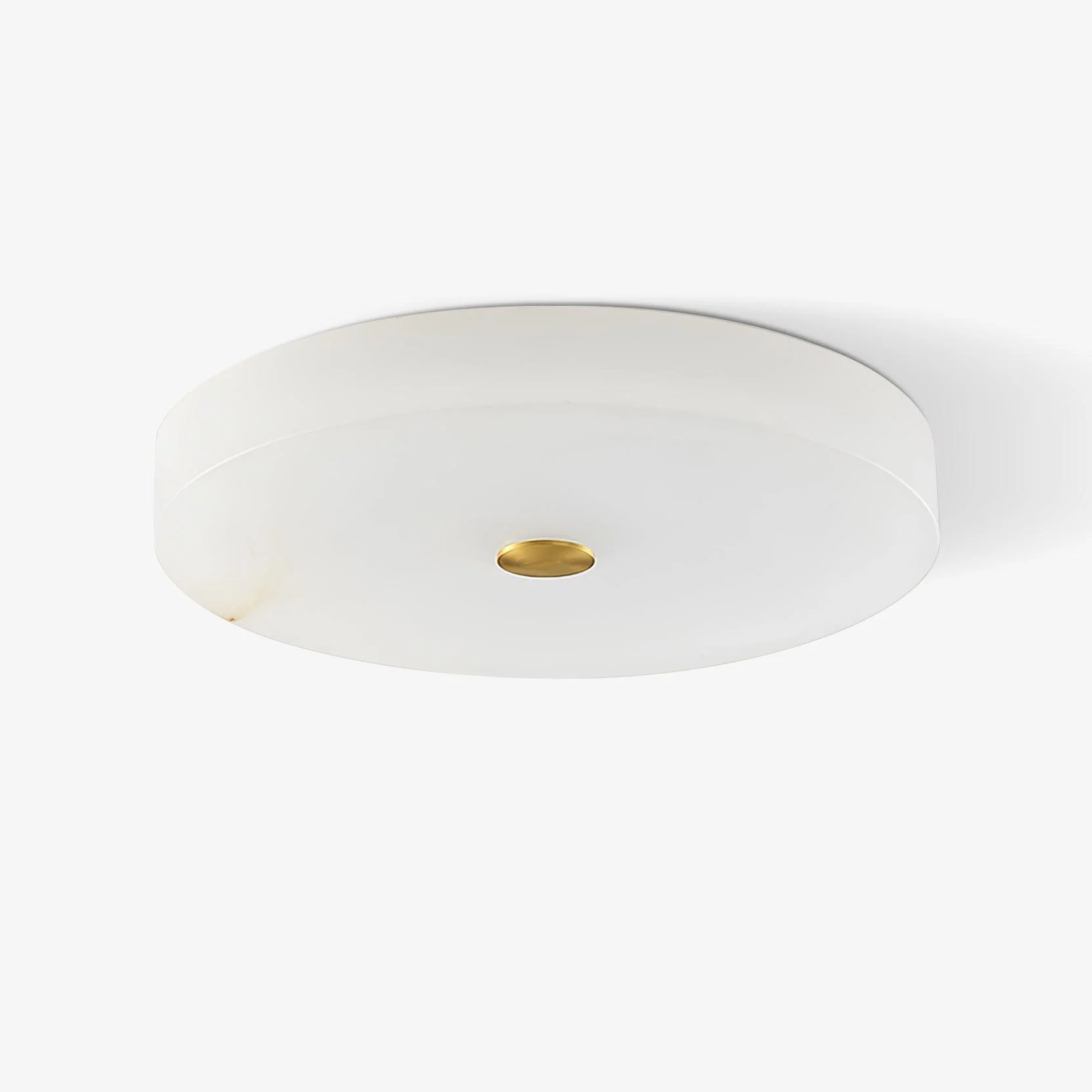 Byers Modern Round Metal Alabaster Ceiling Lamp Living Room Bedoom