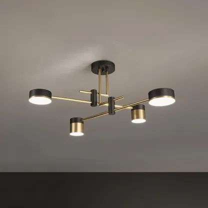 Valentina Modern Gold Black Metal Acrylic Pendant Light Bedroom Living Room