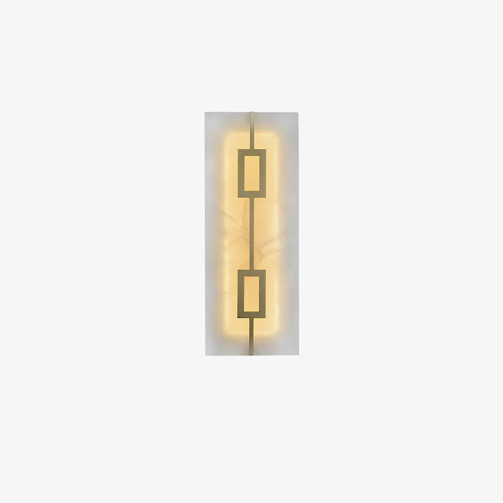 Jade Geometric Modern Rectangular Alabaster Wall Lamp Living Room Bedroom