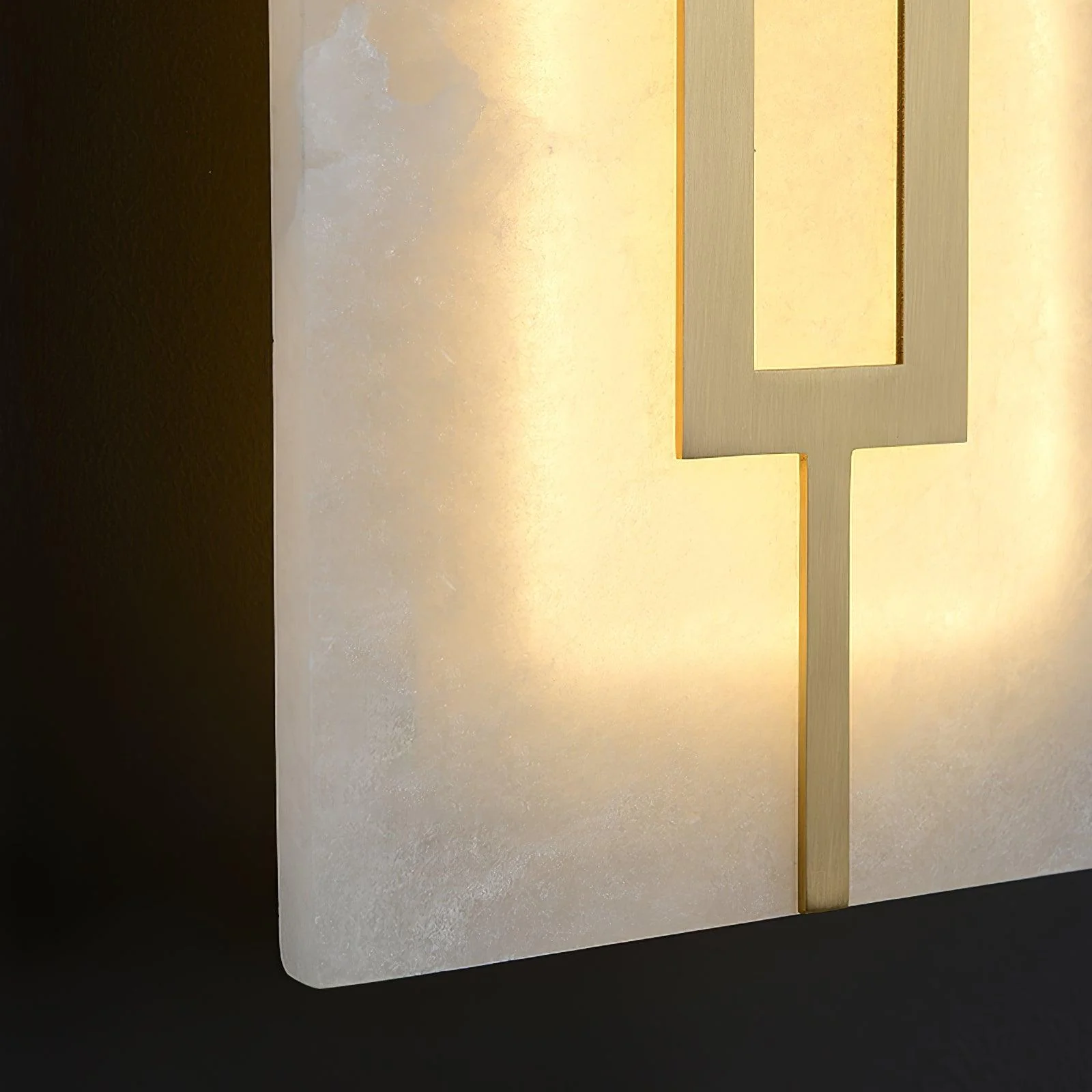 Jade Geometric Modern Rectangular Alabaster Wall Lamp Living Room Bedroom