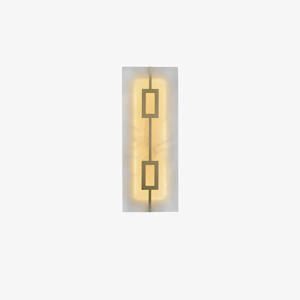 Jade Geometric Modern Rectangular Alabaster Wall Lamp Living Room Bedroom