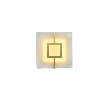 Jade Geometric Modern Rectangular Alabaster Wall Lamp Living Room Bedroom