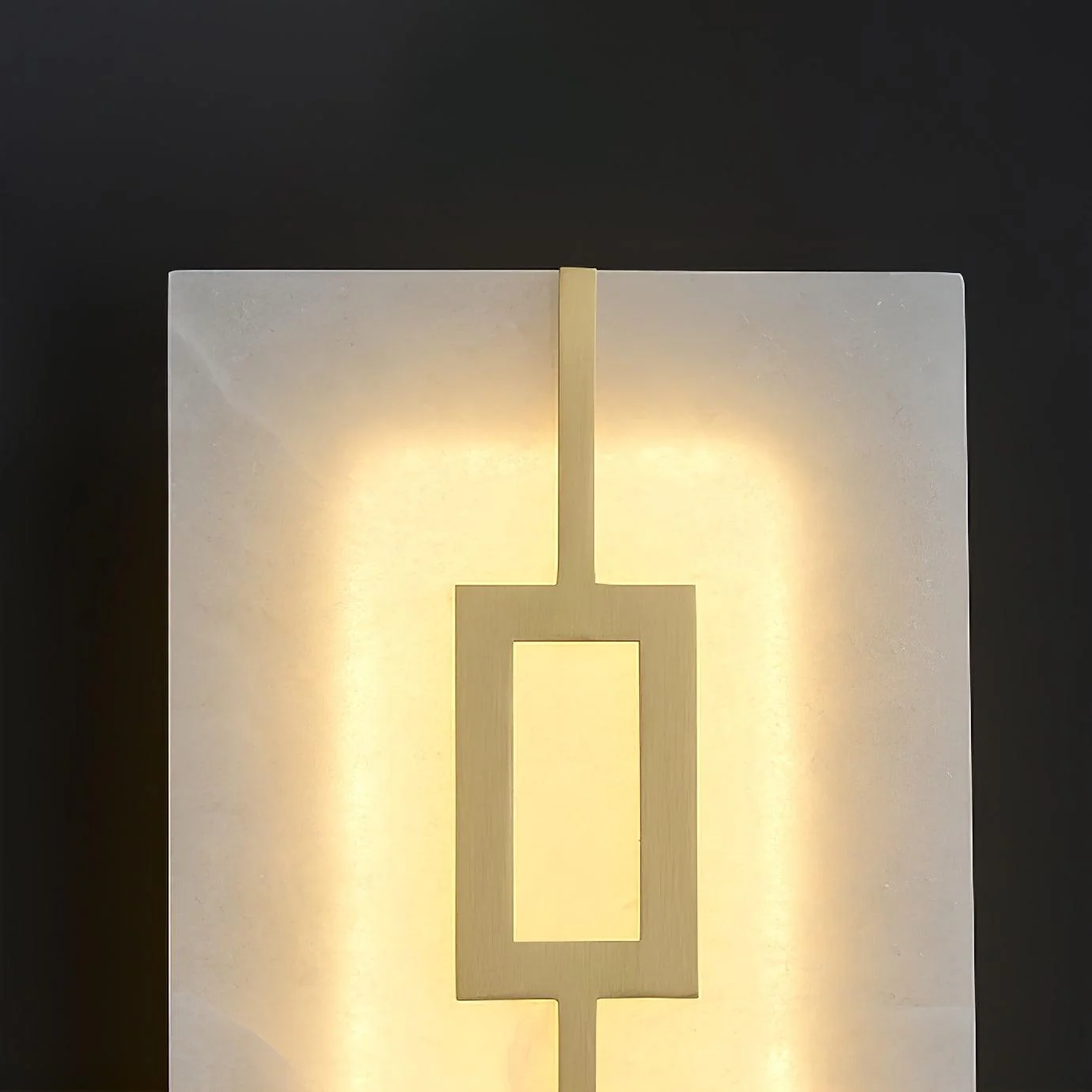 Jade Geometric Modern Rectangular Alabaster Wall Lamp Living Room Bedroom
