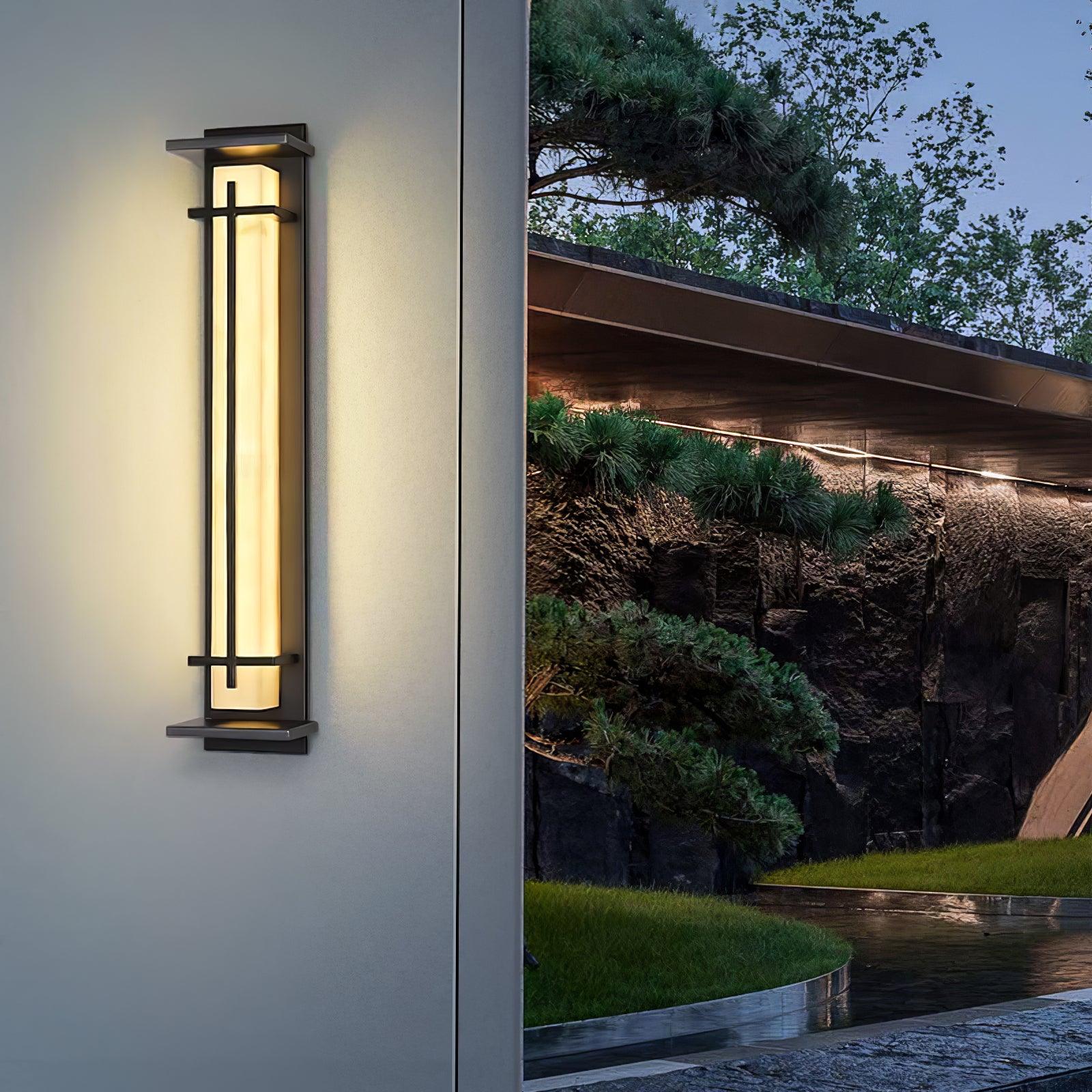 Orr Square Metal Imitation alabaster resin Outdoor Wall Light Lawns Villas Corridors