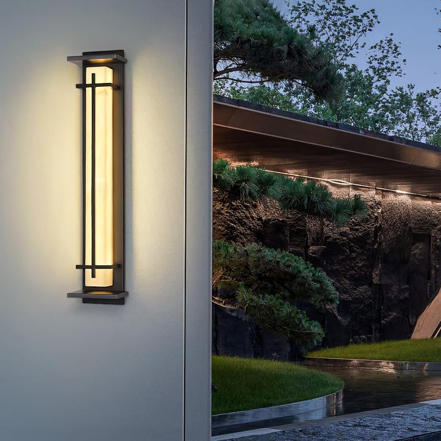 Orr Square Metal Imitation alabaster resin Outdoor Wall Light Lawns Villas Corridors