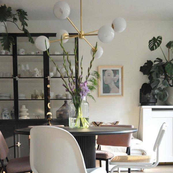 Valentina Gorgeous Metal Glass Chandelier Living Room Bedroom