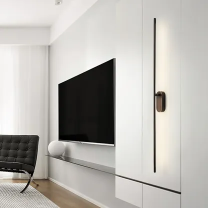 Edge Metal Acrylic Slim Design Modern Wall Lamp Bedroom Living Room