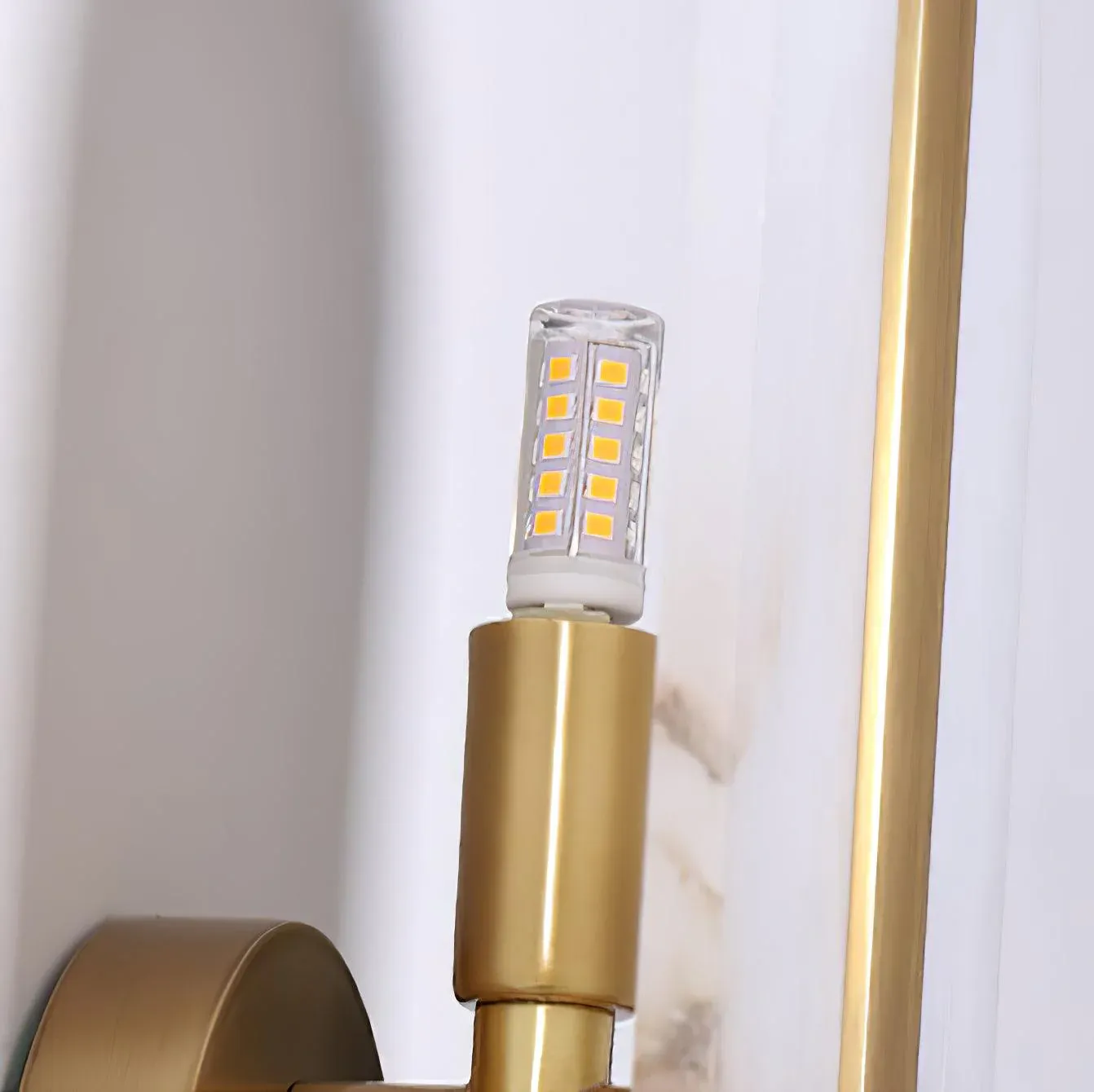 Jade Modern Oval Alabaster Brass Wall Lamp Living Room Bedroom