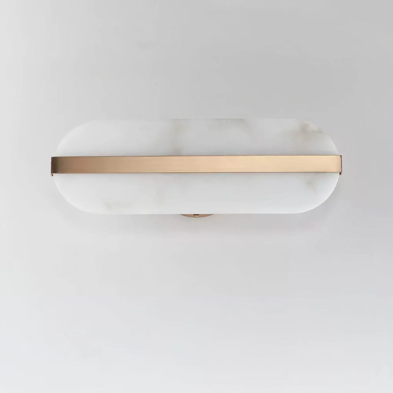 Jade Modern Oval Alabaster Brass Wall Lamp Living Room Bedroom