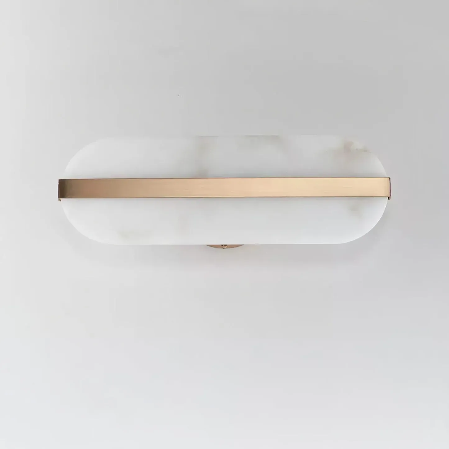 Jade Modern Oval Alabaster Brass Wall Lamp Living Room Bedroom