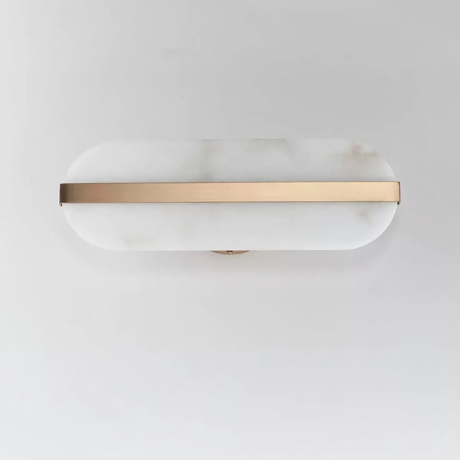 Jade Modern Oval Alabaster Brass Wall Lamp Living Room Bedroom