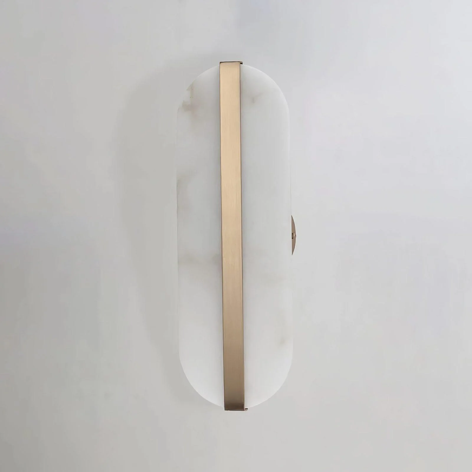 Jade Modern Oval Alabaster Brass Wall Lamp Living Room Bedroom