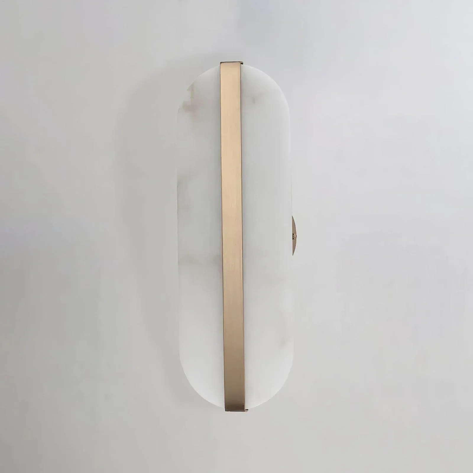 Jade Modern Oval Alabaster Brass Wall Lamp Living Room Bedroom