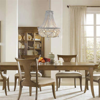 Silva Retro Luxury Atmosphere Metal/Wood Pendant Light, Old White