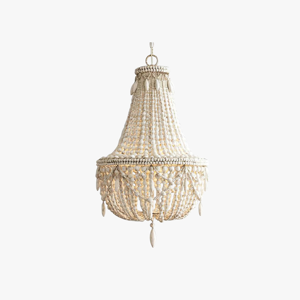 Silva Retro Luxury Atmosphere Metal/Wood Pendant Light, Old White