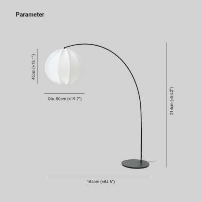 Renée Modern Minimalist Sphere Metal/Fabric Pendant Light, White