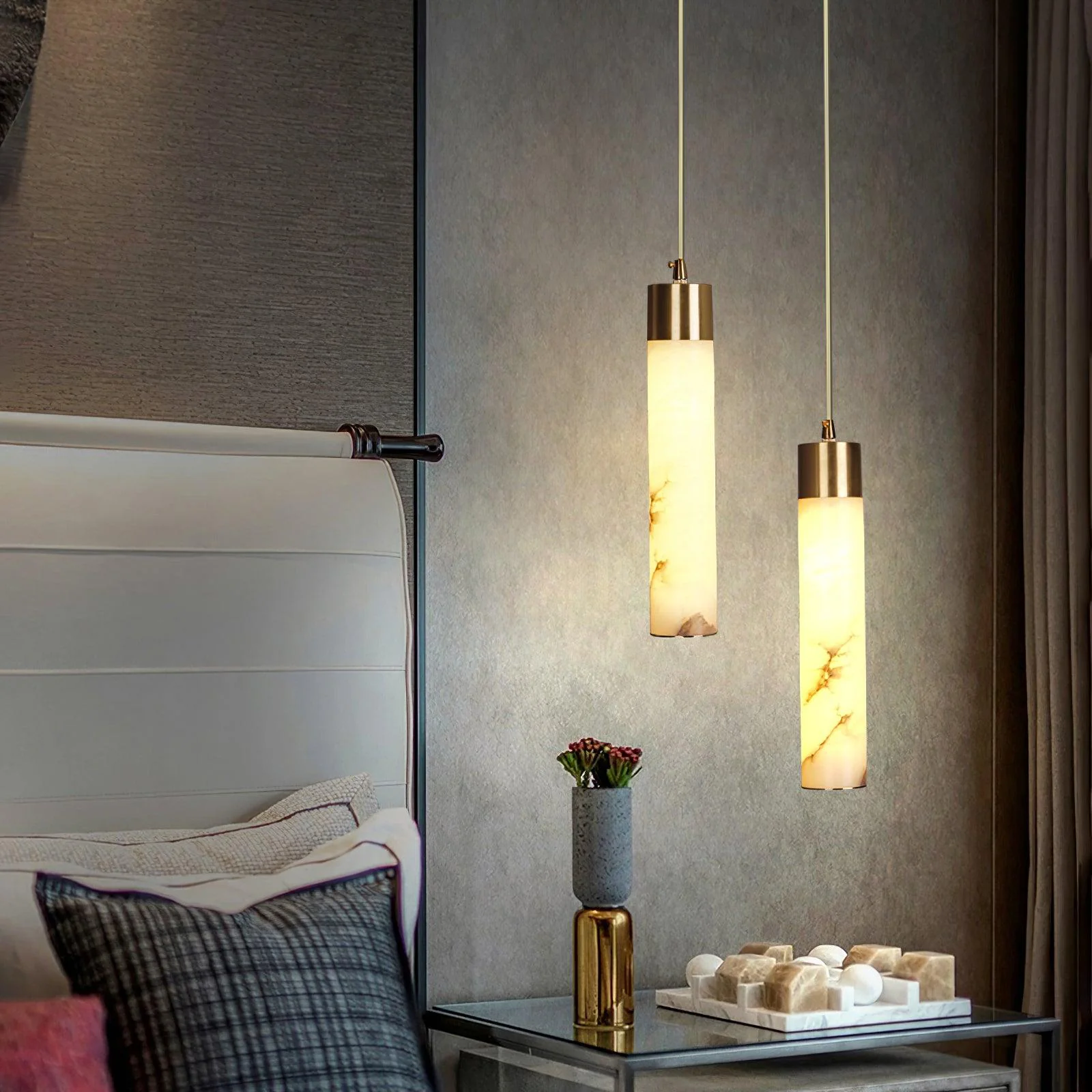 Hailie Modern Brass Resin Pendant Light Living Room Bedroom Bathroom