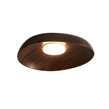 Muto Modern Round Wood Ceiling Light Bedroom Hallway Living Room