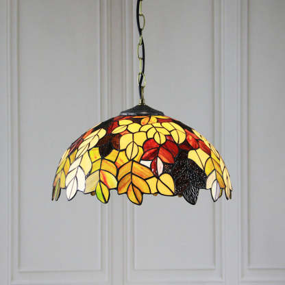 Eryn Rustic Colorful Pendant Light Stained Glass Metal Bedroom