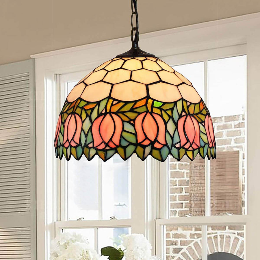 Eryn Vintage Luxury Pendant Glass Metal Rose Bar Living Room