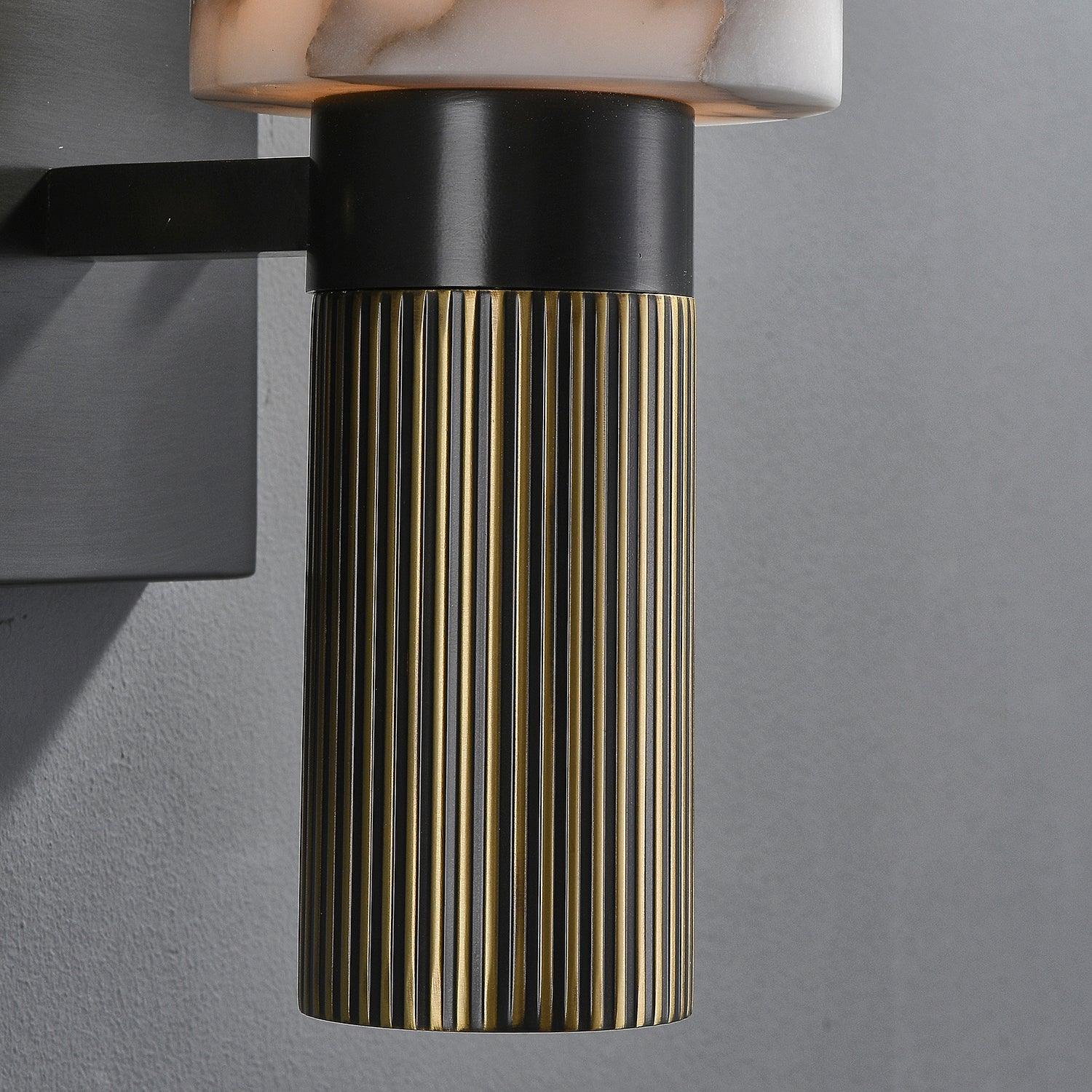 Jade Alabaster Brass Wall Sconce Living Room Bedroom