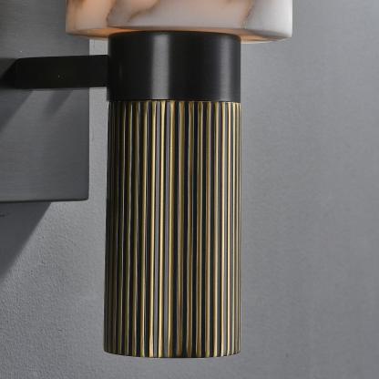 Jade Alabaster Brass Wall Sconce Living Room Bedroom