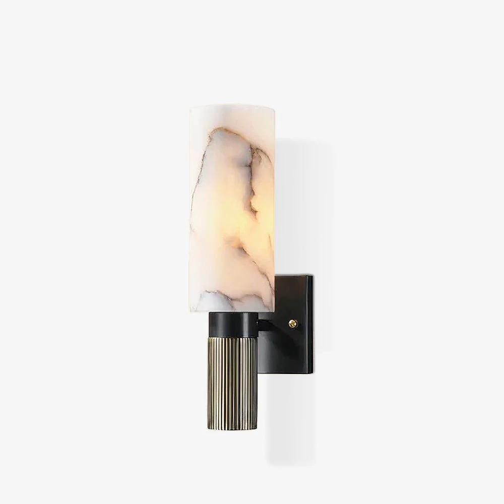 Jade Alabaster Brass Wall Sconce Living Room Bedroom