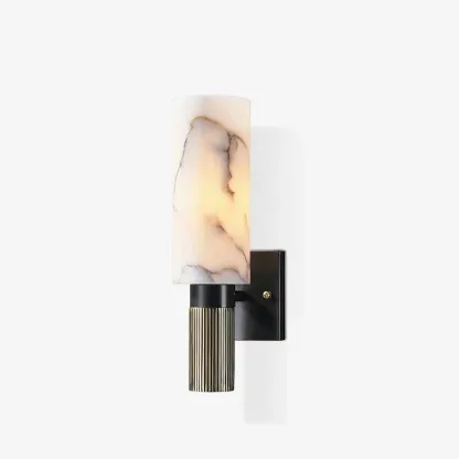 Jade Alabaster Brass Wall Sconce Living Room Bedroom