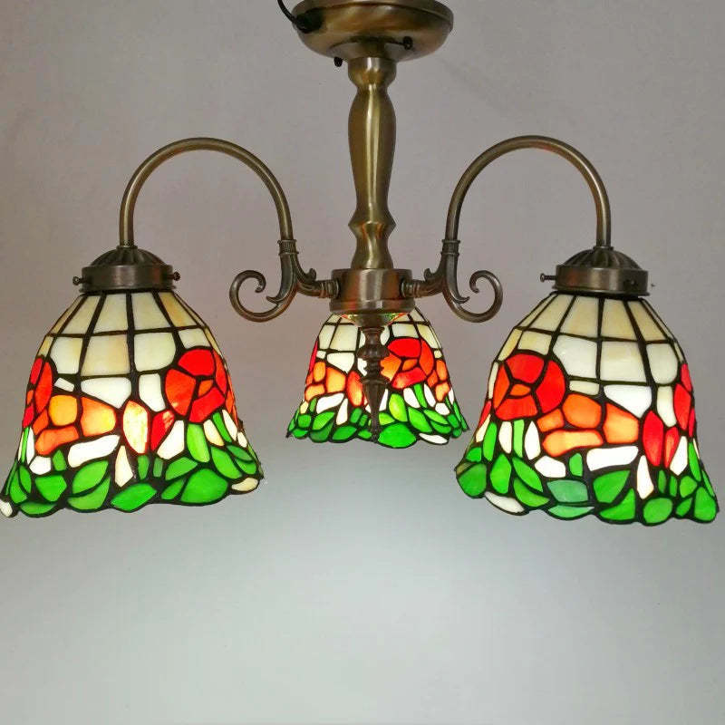 Eryn Retro LED Flower Chandelier Colourful Bedroom Bar Dining Room
