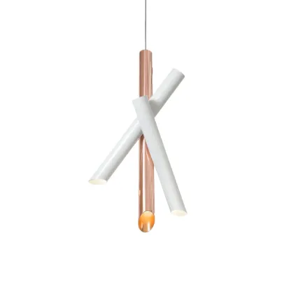 Valentina Modern Tubes Metal Pendant Light Living Room Bedroom