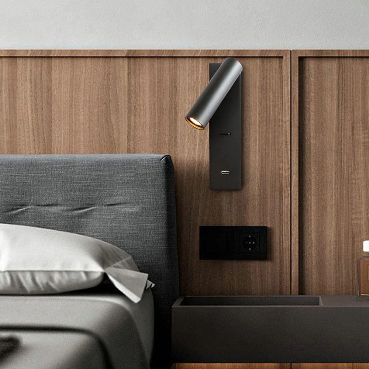 Edge Minimalism Modern Metal Wall Lamp Living Room Bedroom