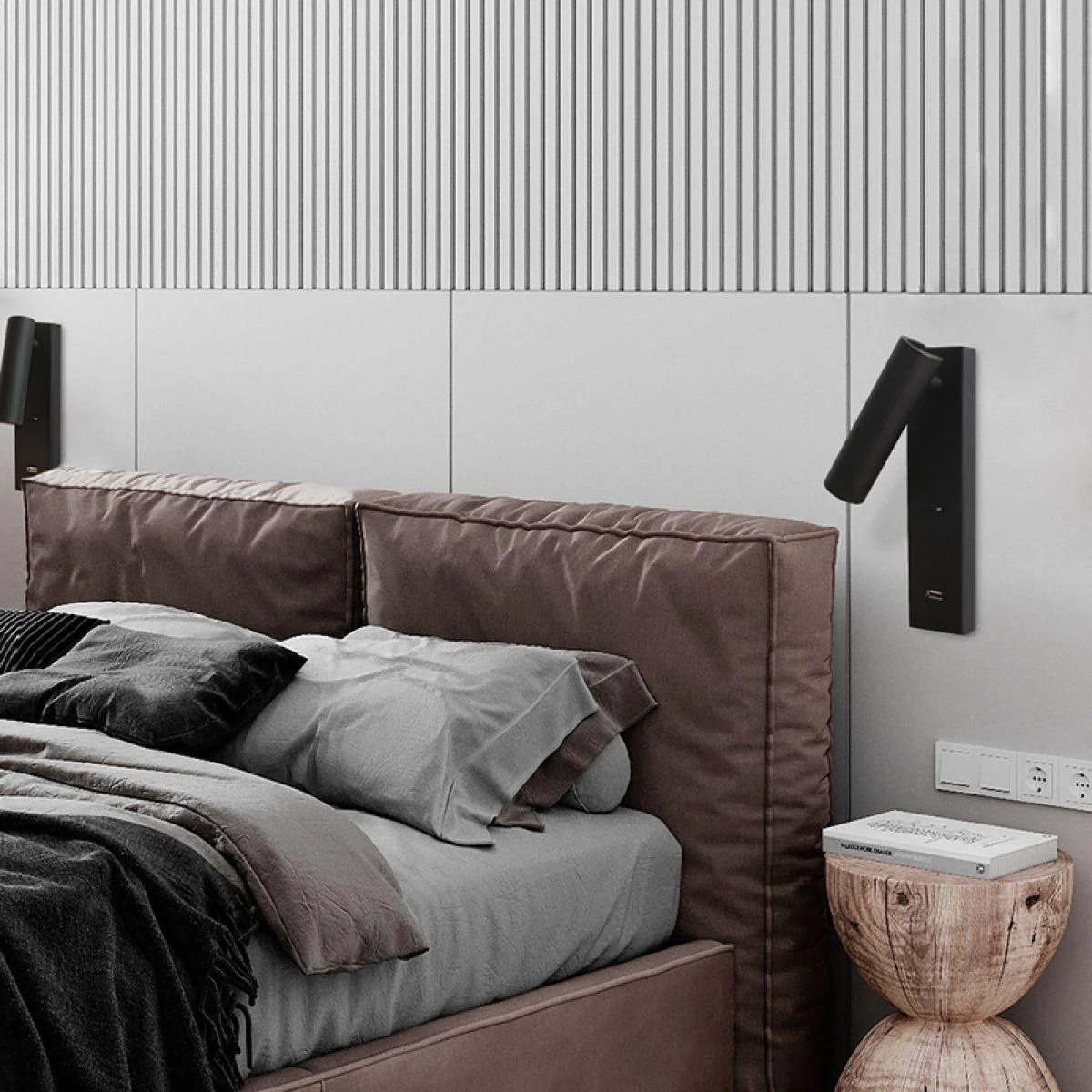 Edge Minimalism Modern Metal Wall Lamp Living Room Bedroom