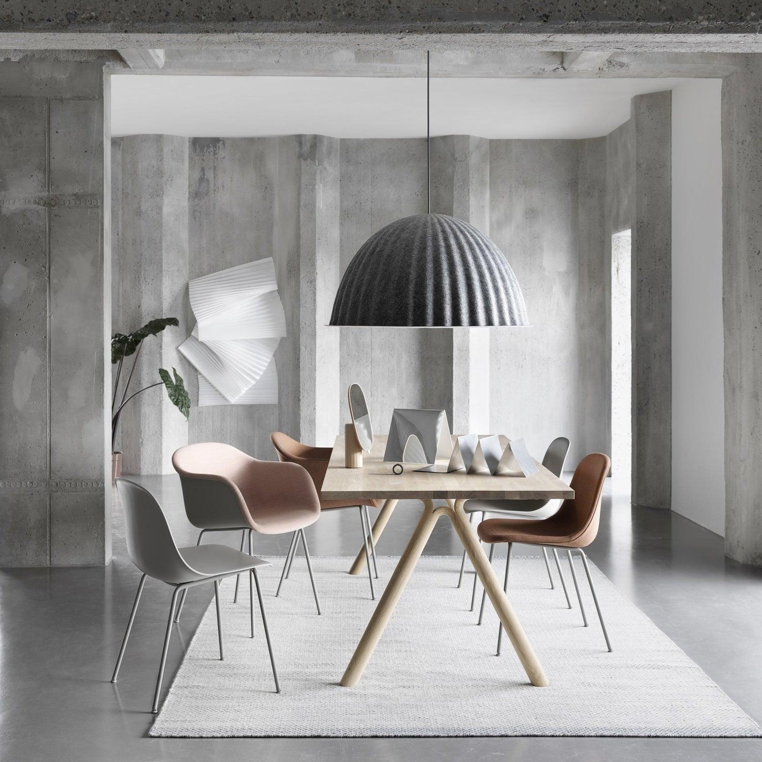 Hailie Cozy Bell Metal Felt Pendant Light Living Room Dining Room