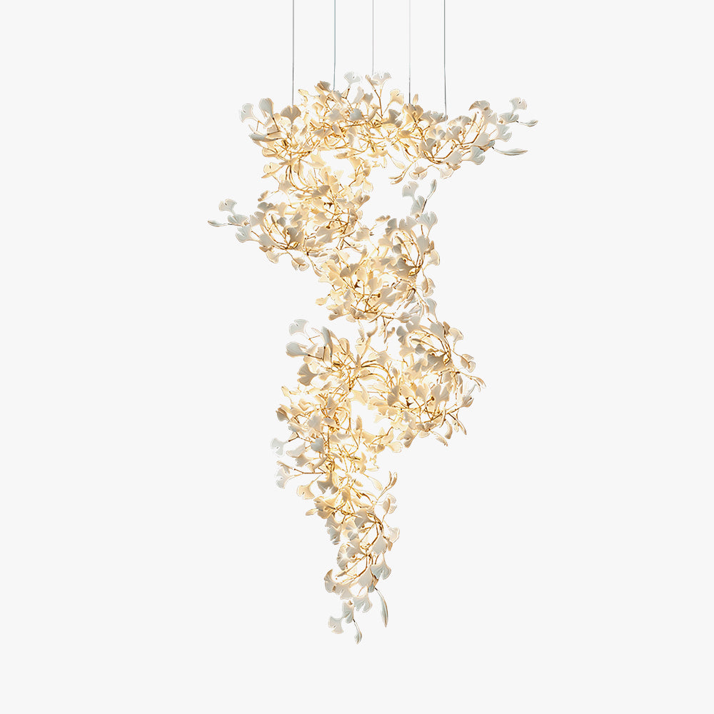 Olivia Modern Leaf Chandelier Metal/Ceramic Bedroom/Living Room