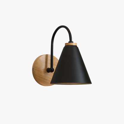 Ozawa Minimalism White Metal Wood Wall Lamp Dining Room Bedroom